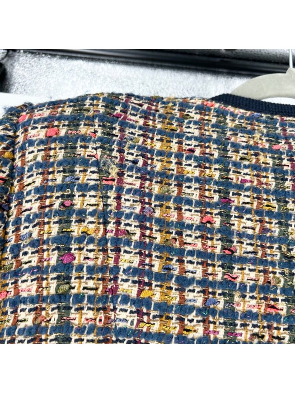 NWT Veronica Beard Lars Jacket in Camel/Blue Multi - Picture 12 of 13